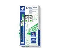 Staedtler Mars Micro Color 25405-5 0.5mm Mechanical Pencil Lead - Green (Pack of 12 Tubes - 144 Leads)