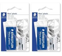 Staedtler Mars Plastic 526 S3BK2D Sharpener and Eraser Set (Pack of 2)