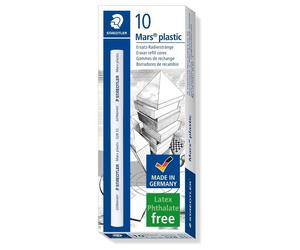 Staedtler Mars Plastic Eraser Core 10 in Pack Latex Free Eraser Refills Set New