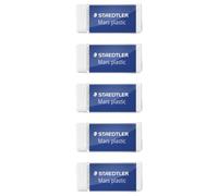 Staedtler Mars Plastic Mini Eraser - 526 53 - Pack of 5 Erasers in Envelope Packaging
