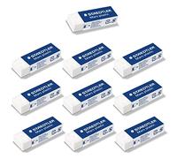 Staedtler Mars Plastic Phthalate and Latex Free Erasers - 10 White Erasers