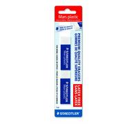 STAEDTLER Mars Plastic Vinyl Erasers (2-Pack), White Erasers for Clean & Precise Results - Latex-Free, Minimal Crumbling, Made in Germany