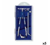 Staedtler Mars Quickwbow Compass, Blue, Silver, Pack of 5