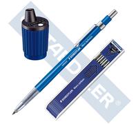 Staedtler Mars Technico 780 C High Quality Mechanical Pencil with Metal Clip and HB Lead + Case Leads HB and Pencil Sharpener