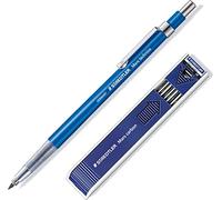 Staedtler Mars Technico 780 C Mechanical Pencil High Quality with Metal Clip and HB Lead, Integrated Lead Sharpener, Barrel Colour Blue (1 Pack + Lead Leads)