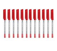 STAEDTLER Medium 0.5mm 430 M Stick Ballpoint Pens Writing Pen Smooth - Red Ink (12)