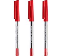 STAEDTLER Medium 0.5mm 430 Stick Ballpoint Pens Writing Pen Smooth - Red Ink - Pack O