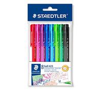 STAEDTLER Medium Retractable Rainbow Ballpoint Pens, Assorted, Pack of 8