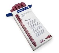 STAEDTLER Metallic Marker Pens - Bullet Shaped Nib 1-2mm - Box of 10 - Red