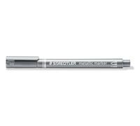 Staedtler Metallic Marker - Silver (Pack of 10) | Opaque on light & dark paper, 1-2 mm - wipeable - Item No. 8323-81