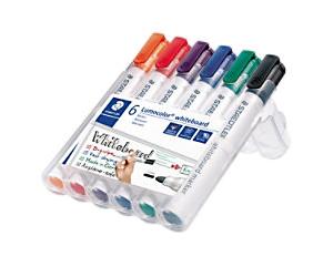 STAEDTLER Non-permanent Whiteboard Marker Assorted Medium Bullet 2 - 2 mm Pack of 6