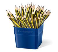 STAEDTLER Noris 183 HB pencil - set of 48, triangular | Ergonomic, non-slip soft surface, made from upcycled wood - Item No. 183 T48