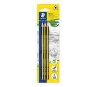 STAEDTLER Noris 183-HBBK3 Pencil (High Break Resistance, Ergonomic Triangular Shape, Non-Slip Soft Surface, Wopex Material, HB Hardness, Case Pack, Pack of 183