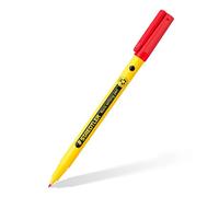 STAEDTLER Noris 307 Fineliner - Red, 0.6 mm, single | Made from 97% recycled plastic, water-based, washable - writing pen - Item No. 307-2