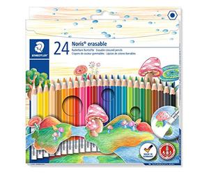 Staedtler Noris Club 144 50NC24 Erasable Colouring Pencils - Assorted Colours (Pack of 24)