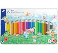 STAEDTLER Noris Club 145 SPM36 Colouring Pencils in Sport Design Tin - Assorted Colours (Pack of 36)