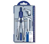 STAEDTLER Noris Club 550 02 School Compass with Centre Wheel Set with Extension Bar, Universal Adapter and Lead Box