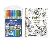 Staedtler Noris Club Double Ended Fibre Tip pens with Harry Potter Colouring Book