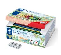 Staedtler Noris Colour Colouring Pencils, Ergonomic Triangular Format, Non-Slip Soft Surface, High Break Resistance, WOPEX Material, 144 Colouring