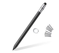 STAEDTLER Noris Digital Mini 180M 22 Set, a 2-in-1 Stylus Pen for Digital Writing and Drawing on EMR and Capacitive Touchscreens, Round Shape + 5 Additional Replacement Tips, 180M 22X