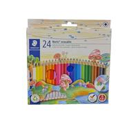 Staedtler - Noris Erasable - 24 Erasable Coloured Pencils - 144 50NC24 ✅️