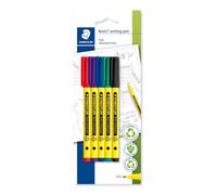 STAEDTLER 307-S BK5 Noris Handwriting Pen - Assorted Colours (Pack of 5)