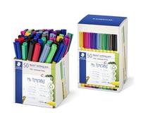 STAEDTLER Noris - Handwriting Pen - 5 x 10 Assorted Colours - Pack of 50, 307-S CT50