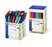 STAEDTLER Noris - Handwriting Pen - 5 x 10 Assorted Colours - Pack of 50, 307-S CT50