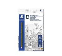 STAEDTLER Noris Jumbo 119 Learner Pencils - 12 Pack, HB, 4.0 mm | Triangular soft-grip pencil for first writing practice - break-resistant PEFC wood - Art.-Nr. 119