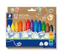 STAEDTLER 228 14 C12 Noris Jumbo Wax Crayons - 14mm Line Width, Assorted Colours