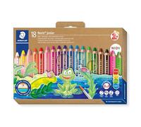 STAEDTLER Noris junior 3-in-1 colouring pencil pack of 18 assorted colours + sharpener