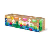 STAEDTLER Noris junior 813 play dough - neon colours | Soft children’s modelling clay for little hands, non-sticky, easy to mould - dermatologically tested - Item No. 813F SLE
