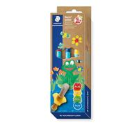STAEDTLER Noris Junior 989 40-piece Brush Set - 3 Brushes, S/M/L | Painting brushes for children, synthetic bristles with plastic handles - drip-proof - Item No. 98940-SBK3