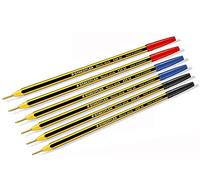 Staedtler Noris Stick Ballpoint Pen, 1 mm, Set of 6, (Blue, Red, Black)