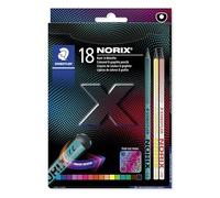 STAEDTLER NORIX Colouring Pencil - 16 Assorted Colours + 2 HB Pencils - Break-Resistant - Pack of 18, 186 C18P