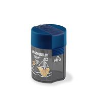 STAEDTLER Pencil Sharpener Double-Hole Tub for Graphite & Colouring Pencils - Noris - Ocean Design - Pack of 10, 512 003