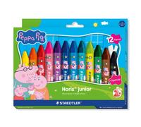 STAEDTLER Peppa Pig x Noris Junior Jumbo Wax Crayons for LargeArea Colourin
