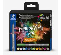 Staedtler : Pigment Arts : Brush Pen : 12 Assorted Colours : Nature