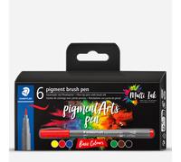 Staedtler : Pigment Arts : Brush Pen : 6 Assorted Colours - Basic Colours