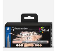 Staedtler : Pigment Arts : Brush Pen : 6 Assorted Colours - Nudes & Beiges
