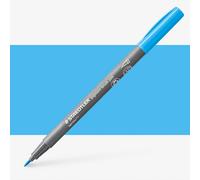 STAEDTLER Brush Pen Pigment Arts, Light Blue, Premium Pigmented Drawing Ink, Brush Tip for Variable Line Width, Waterproof, Quick-Drying, Brush Pen Single Pen, 371-30