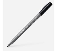 Staedtler Pigment Arts 376-99 Fibre Tip Pens Intense Black Pigmented Premium Drawing Ink Waterproof Smudge Free Painting Over 1.00 mm Bullet Tip Black Pigment Pen Single Pen