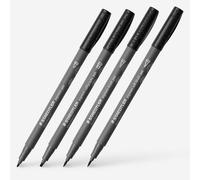 Staedtler : Pigment Arts : Intense Black : Set 4 Assorted Tips