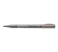 STAEDTLER Pigment Big Brush Pen - Warm Grey Medium - Box of 10 | Premium ink pen with a large flexible tip, Multi Ink, lightfast, permanent and waterproof - 373-84