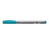 STAEDTLER Pigment Brush Pen 371 - Blue-Green, 10 Pieces | Brush tip, Multi Ink ink, lightfast & waterproof - coloured - Item No. 371-355
