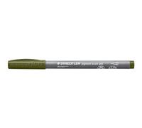 STAEDTLER Pigment Brush Pen 371 - Dark Olive, 10 Pieces | Brush tip, Multi Ink ink, waterproof & lightfast - for adults - Item No. 371-579