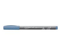 STAEDTLER Pigment Brush Pen 371 - Delft Blue, 10 Pieces | Brush tip, water-based ink, lightfast & permanent - fineliners - Item No. 371-63