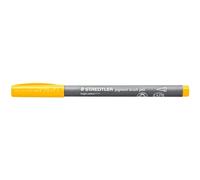 STAEDTLER Pigment Brush Pen 371 - Sun Yellow, 10 Pieces | Brush tip, lightfast Multi Ink ink, waterproof - calligraphy - Item No. 371-110