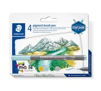 Staedtler Pigment Brush Pen Design Journey, Pigmented Premium Drawing Ink, Brush