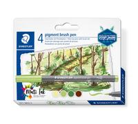 Staedtler Pigment Brush Pen Design Journey, Pigmented Premium Drawing Ink, Brush